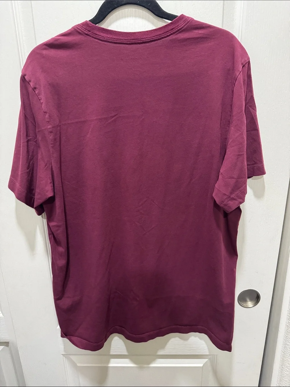 Jordan Plaid Logo Graphic T-Shirt Burgundy XL Cotton Tee